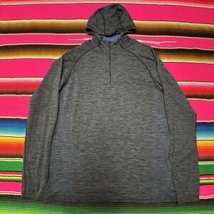 Lululemon License to Train Hoodie Men's Medium Blue‎ Pullover Stretch *FLAW*